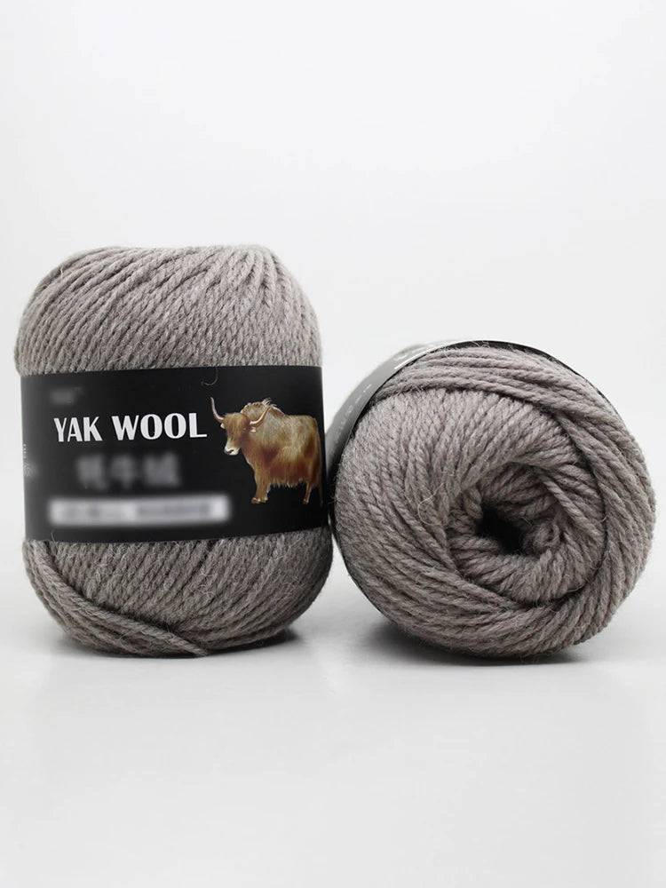 Yak Wool 3-Strand Wool Yarn Hand Woven Medium Thick Sweater Coat Yarn Crochet Scarf Hat Yarn