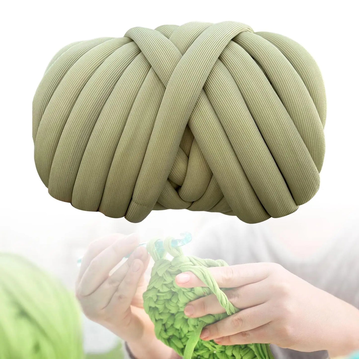 Chunky Yarn Washable Braided Knot 500G Tube Giant Yarn Jumbo Tubular Yarn for Crochet Rug Making Blanket Pillow Throw