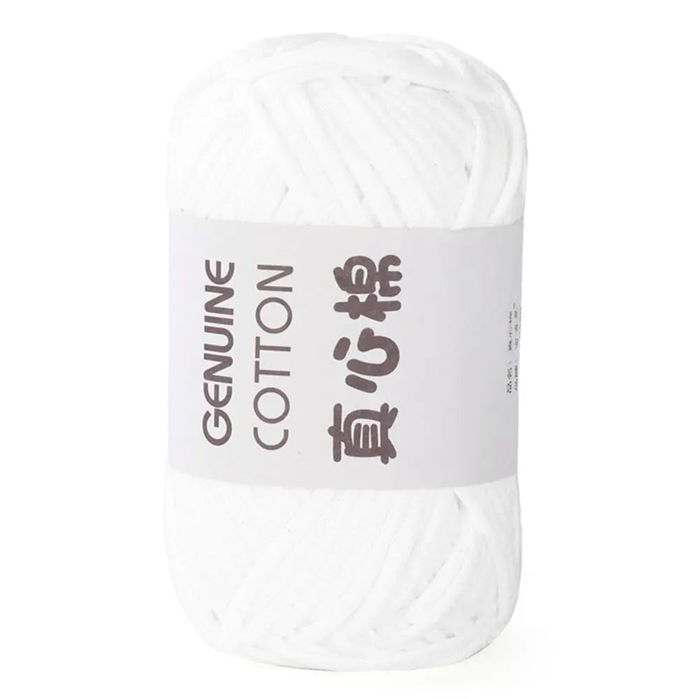 50g Cotton Yarn Beginner Crochet Yarn Easy To Use Cotton Yarn for Hand Knitting Weaving DIY Scarves Blankets Hat Clothes