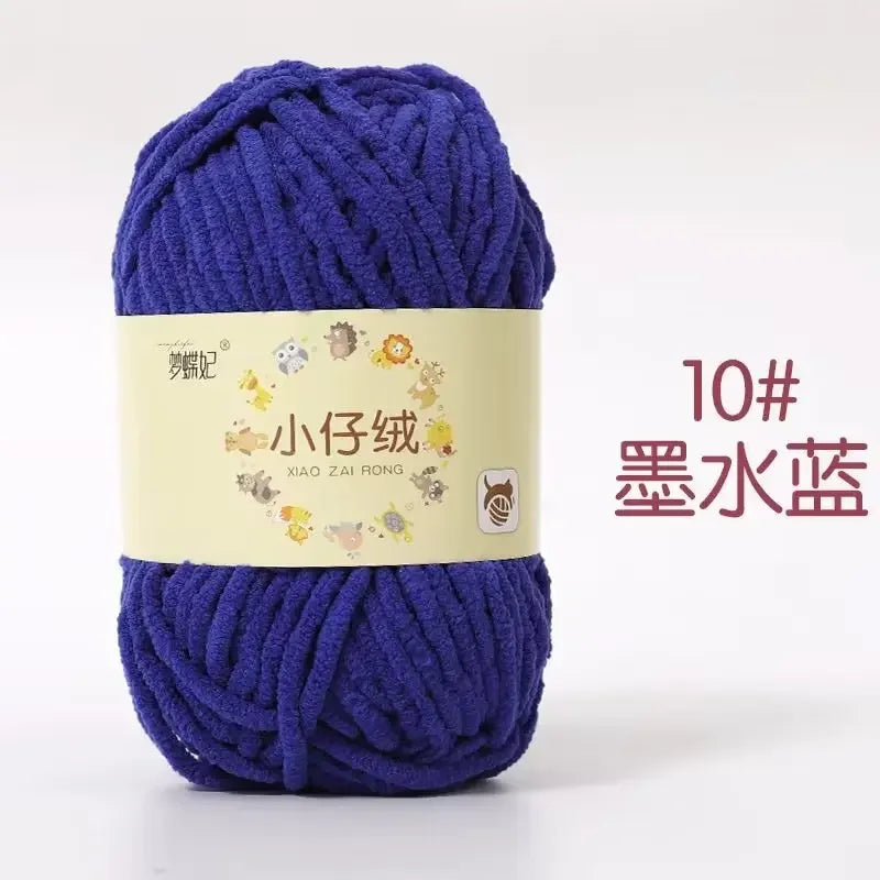 50g Thick Velvet Yarn, Handmade DIY Knitting Yarn, Wool Thread, Baby Scarf and Hat, Soft Chenille Yarn for Knitting