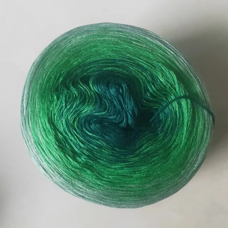 300g Rainbow Gradient Color Cake Yarn Organic Cotton Blend Yarn Segmented splicing line DIY Scarf Shawl Skirt Wool Yarn Crochet