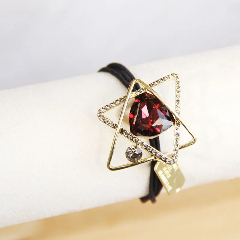 Korean Style Rhinestone & Alloy Decorative Elastic Hair Bands – Fashion Hair Ropes for Women