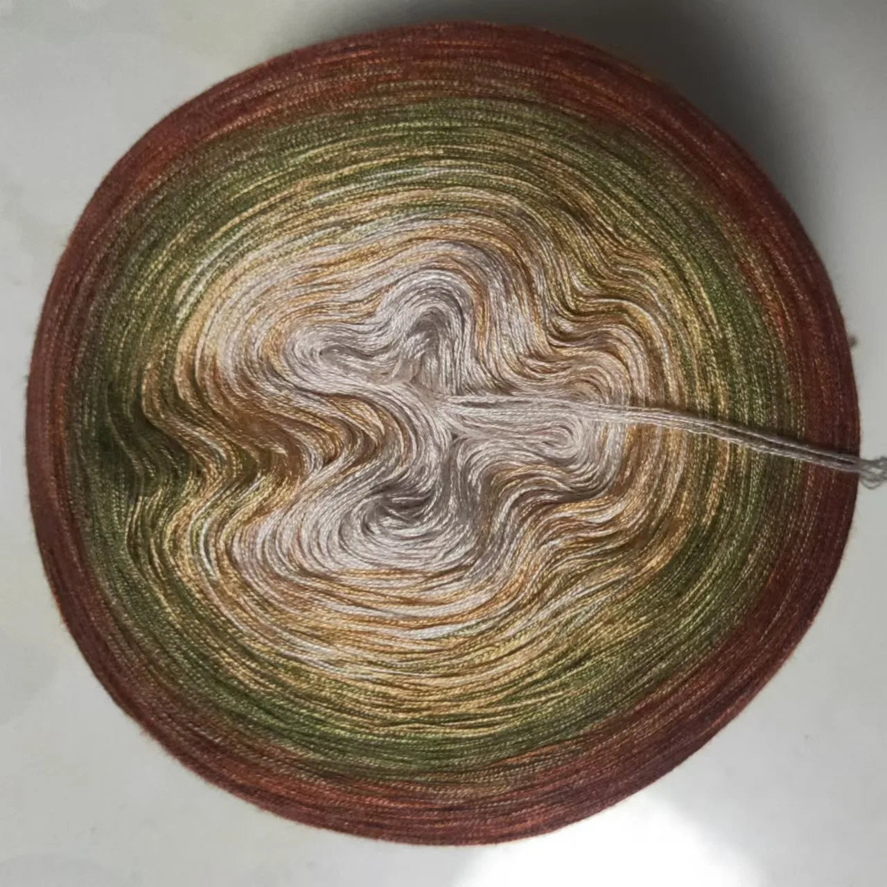 300g Rainbow Gradient Color Cake Yarn Organic Cotton Blend Yarn Segmented splicing line DIY Scarf Shawl Skirt Wool Yarn Crochet