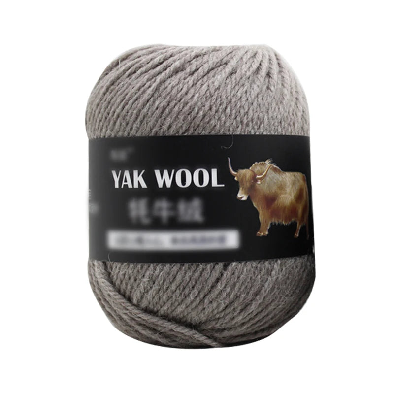 Yak Wool 3-Strand Wool Yarn Hand Woven Medium Thick Sweater Coat Yarn Crochet Scarf Hat Yarn