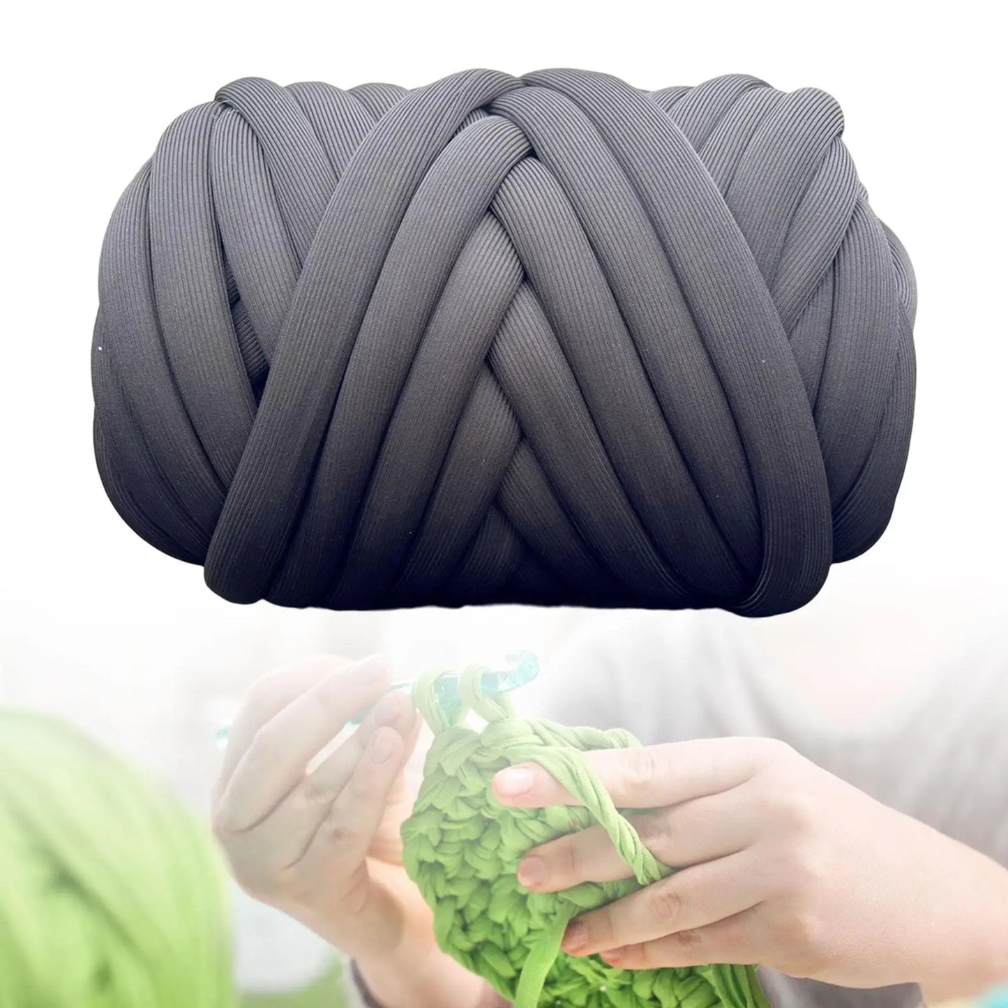 Chunky Yarn Washable Braided Knot 500G Tube Giant Yarn Jumbo Tubular Yarn for Crochet Rug Making Blanket Pillow Throw