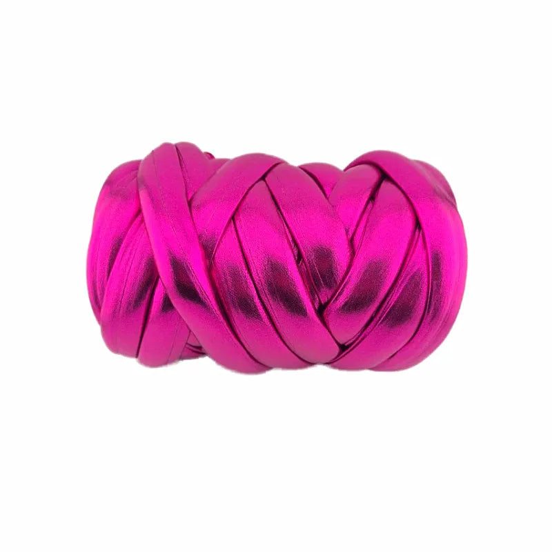 500g 1PC Imitation Metal Leather Thick Super Bulky Chunky Yarn Hand Knitting Woven Thread Basket Blanket Carpets Giant Yarn DIY