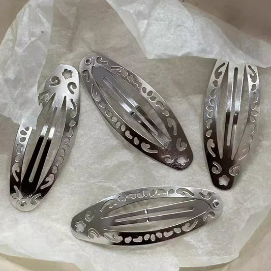 Y2K Vintage Hair Clips Geometric Flower HairClips Cute Harajuku Jewelry Hair Pin Punk Korean Fashion Hair Accessories for Girls