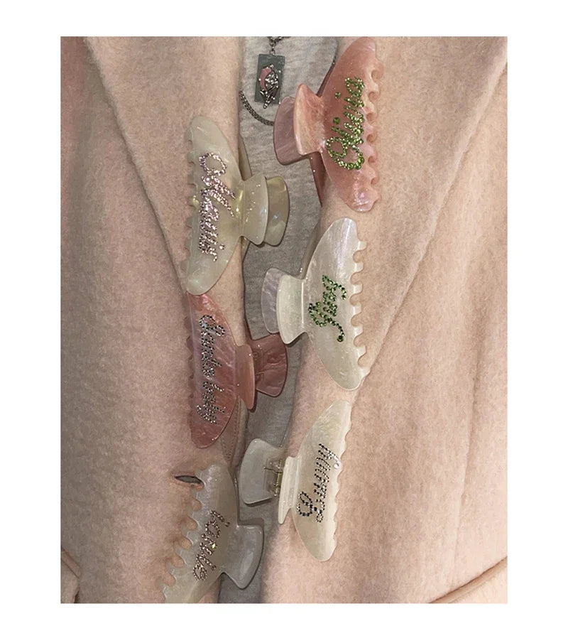 Handmade Customized Words Hairpins Hair Claw Barrettes Personalized Name Number Hair Clips Letters for Women Girls Jewelry 2022