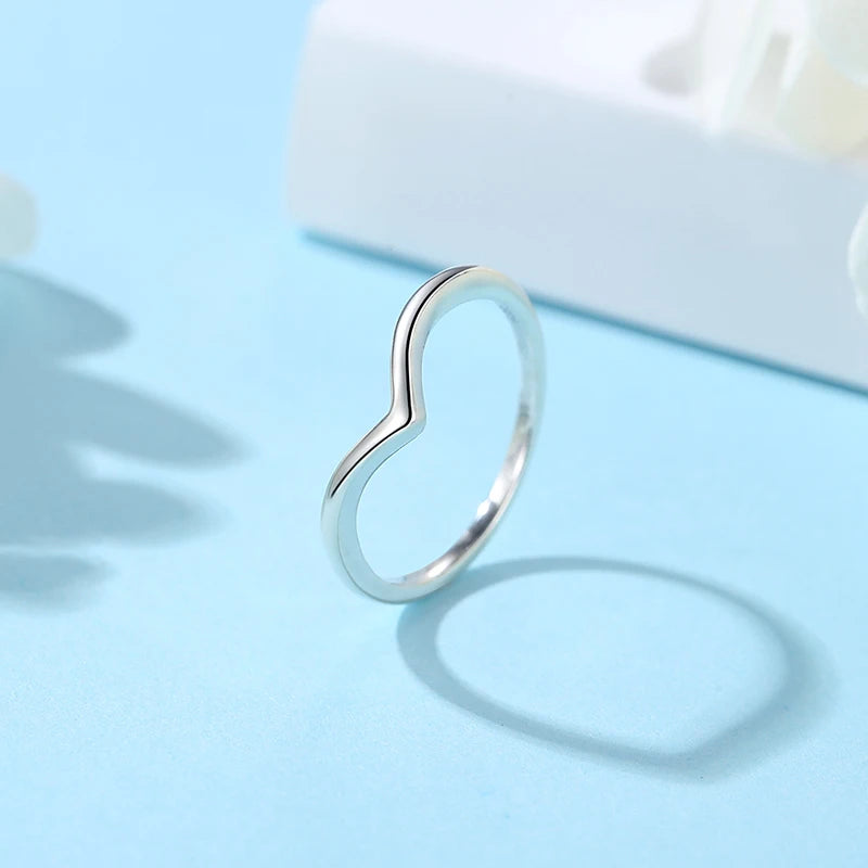 925 sterling silver minimalist zircon ring for women, dainty stacking design in multiple styles.