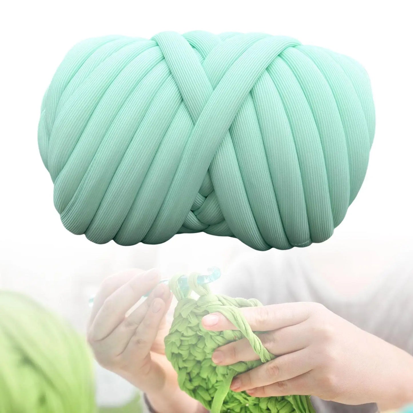 Chunky Yarn Washable Braided Knot 500G Tube Giant Yarn Jumbo Tubular Yarn for Crochet Rug Making Blanket Pillow Throw