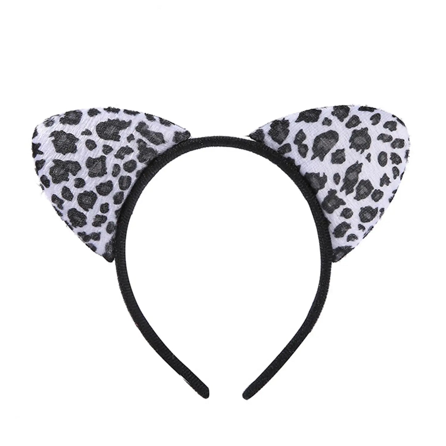 Vintage Leopard Print Cat Ears Headband For Girls Women Cute Cat Ears Hair Hoop Hairband Kid Hair Accessories Headwear