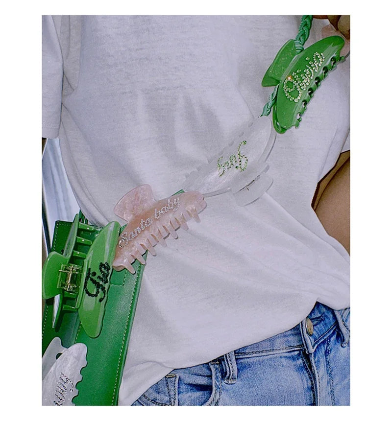 Handmade Customized Words Hairpins Hair Claw Barrettes Personalized Name Number Hair Clips Letters for Women Girls Jewelry 2022