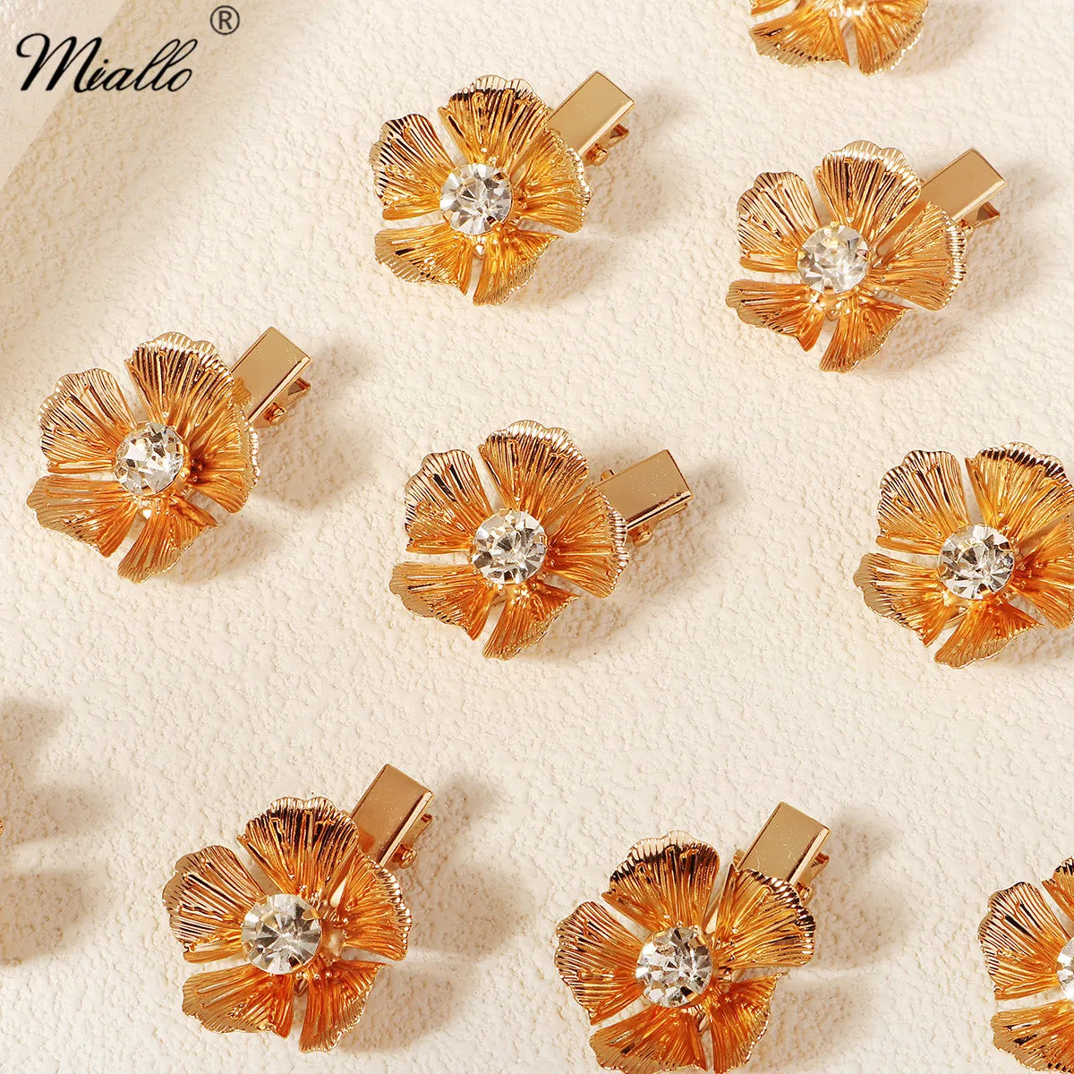 10Pce Flower Crystal Hair Clips For Women Hairpins Girls Side Bangs Clips Flower Barrette Hawaiian Wedding Party Bag Hat Accesso