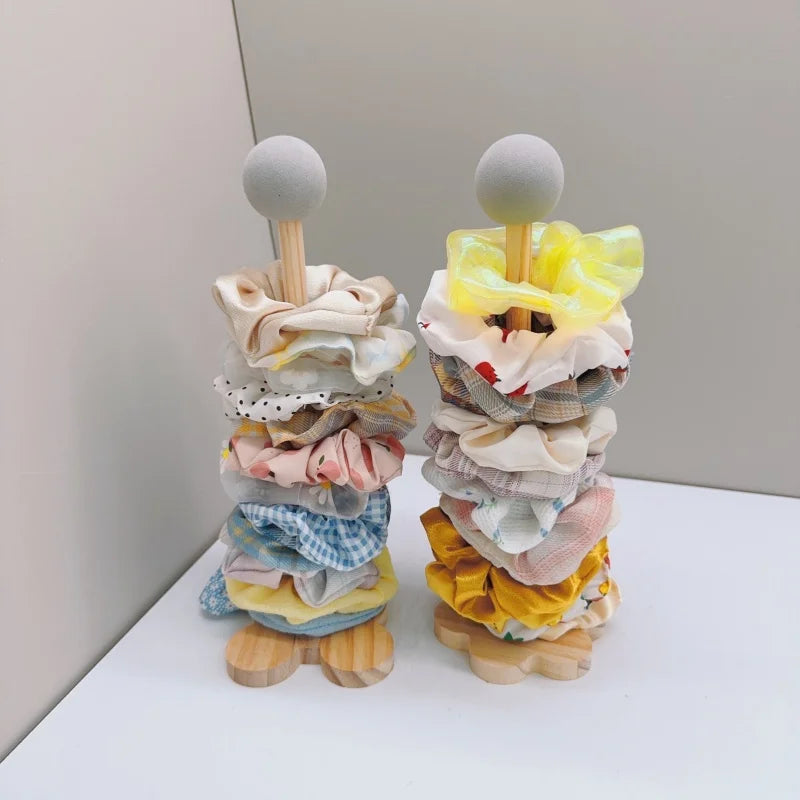 Hair Scrunchies Hairpin Organizer Cute Girl Jewelry Holder Head Rope Headband Display Rack Children's Hair Accessories Storage