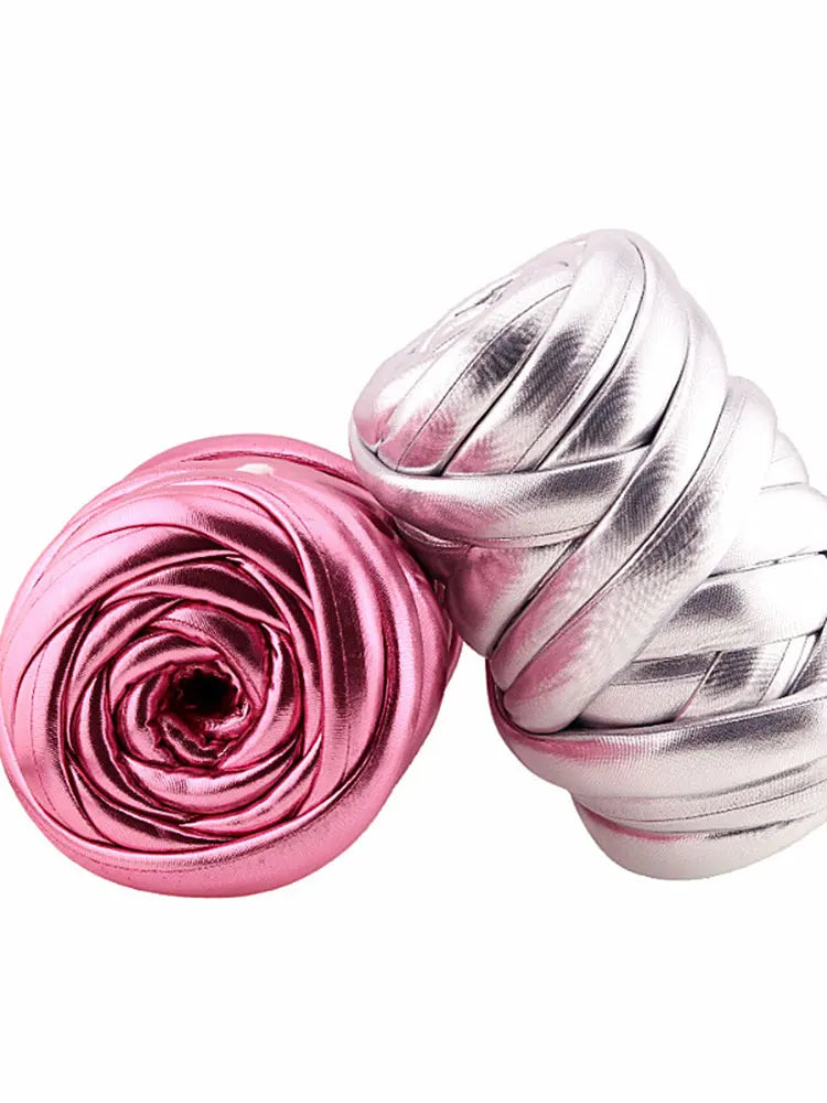 500g 1PC Imitation Metal Leather Thick Super Bulky Chunky Yarn Hand Knitting Woven Thread Basket Blanket Carpets Giant Yarn DIY