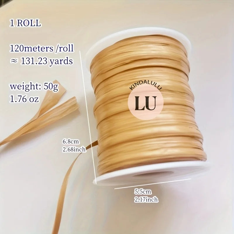 Rayon Raffia Yarn Crochet Yarn Soft Silky Fiber For Knitting Handmade Hat Purse Basket Woven Beach Clutch Craft Linen Threads