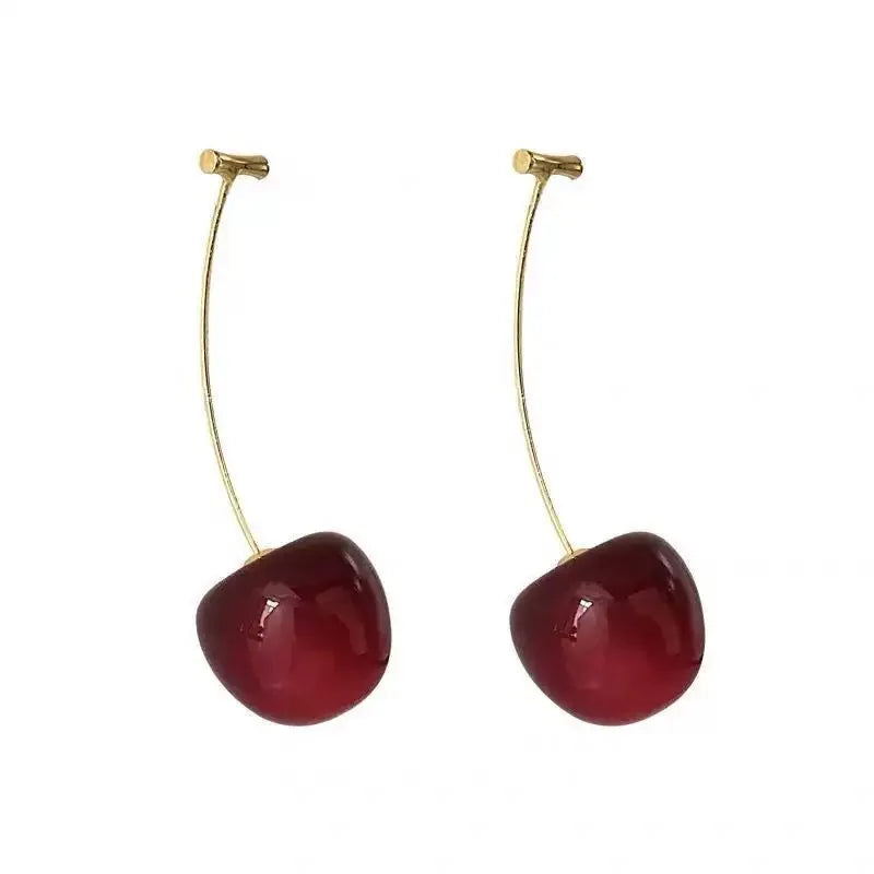 Sweet Cherry Earrings for Women - Adorable 925 Silver Studs - Perfect Gift for Girls