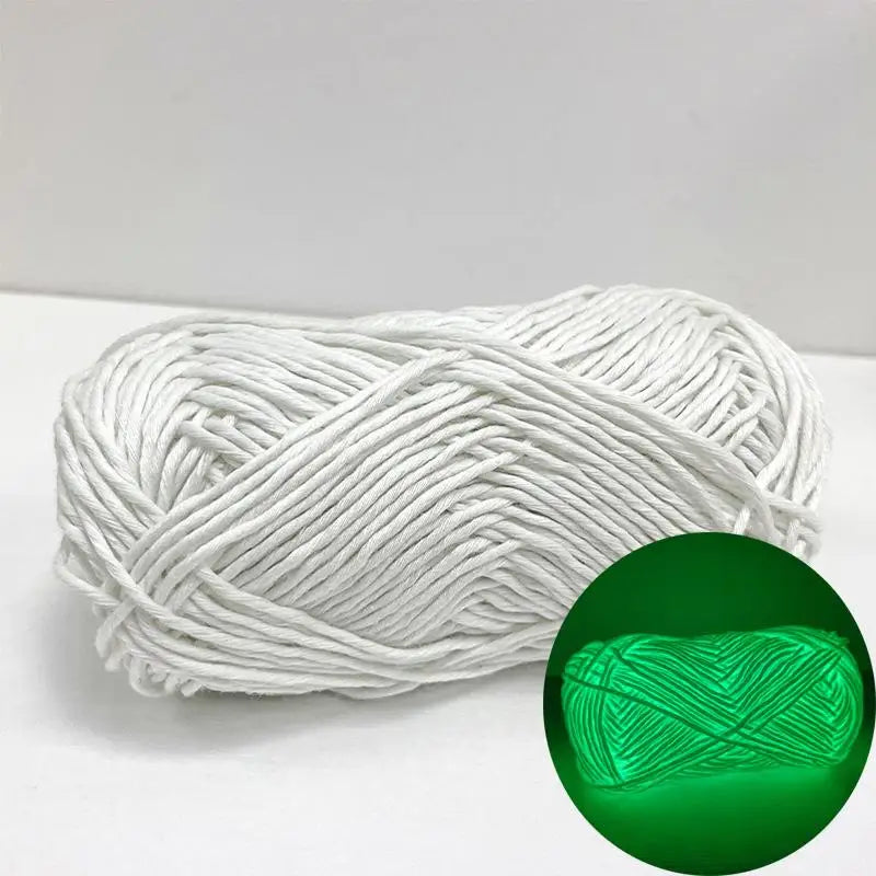Functional Luminous Yarn Knitting Wool Yarn Glow In The Dark Luminous Cotton Yarn Crochet Sweater Hat Scarf Hand Knitting Tools