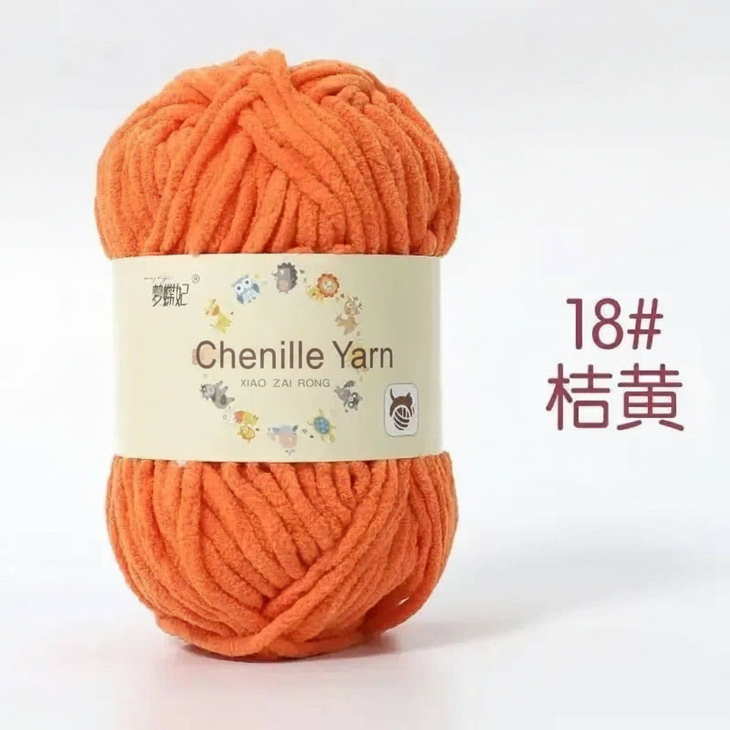50g Thick Velvet Yarn, Handmade DIY Knitting Yarn, Wool Thread, Baby Scarf and Hat, Soft Chenille Yarn for Knitting