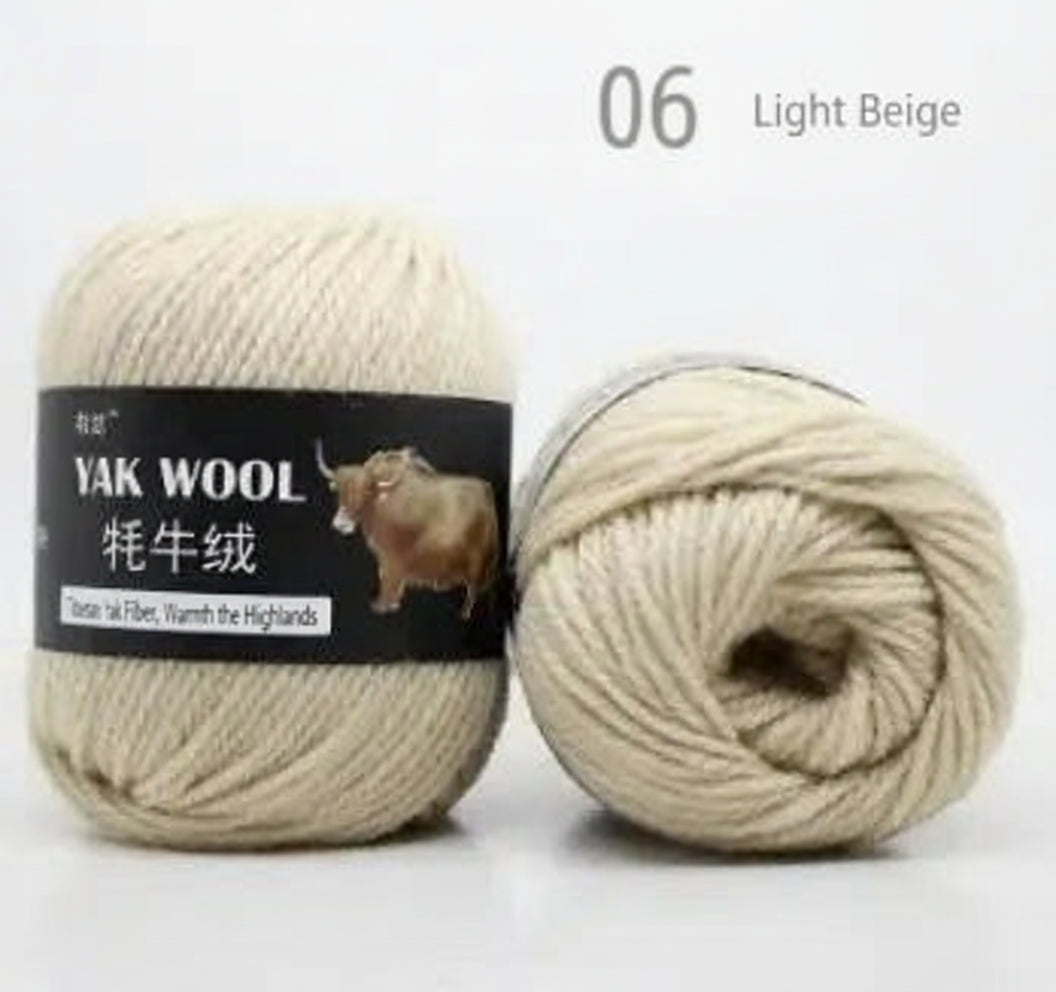 Yak Wool 3-Strand Wool Yarn Hand Woven Medium Thick Sweater Coat Yarn Crochet Scarf Hat Yarn