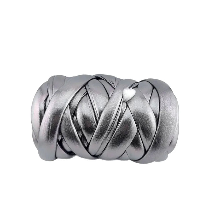 500g 1PC Imitation Metal Leather Thick Super Bulky Chunky Yarn Hand Knitting Woven Thread Basket Blanket Carpets Giant Yarn DIY