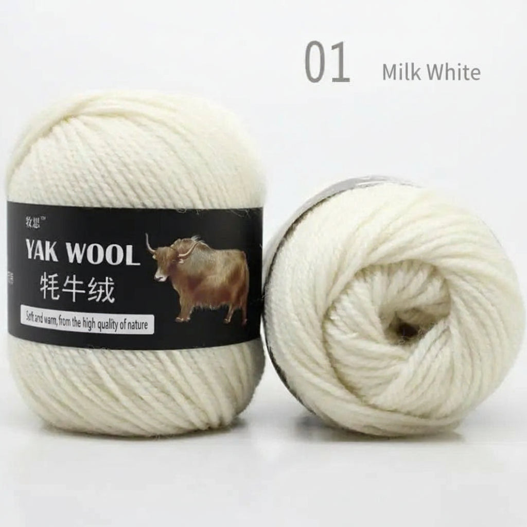 Yak Wool 3-Strand Wool Yarn Hand Woven Medium Thick Sweater Coat Yarn Crochet Scarf Hat Yarn