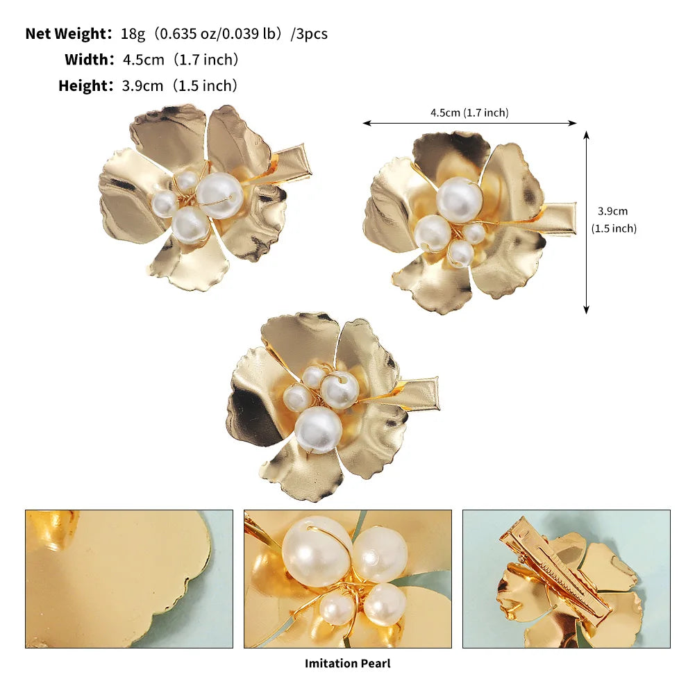 10Pce Flower Crystal Hair Clips For Women Hairpins Girls Side Bangs Clips Flower Barrette Hawaiian Wedding Party Bag Hat Accesso