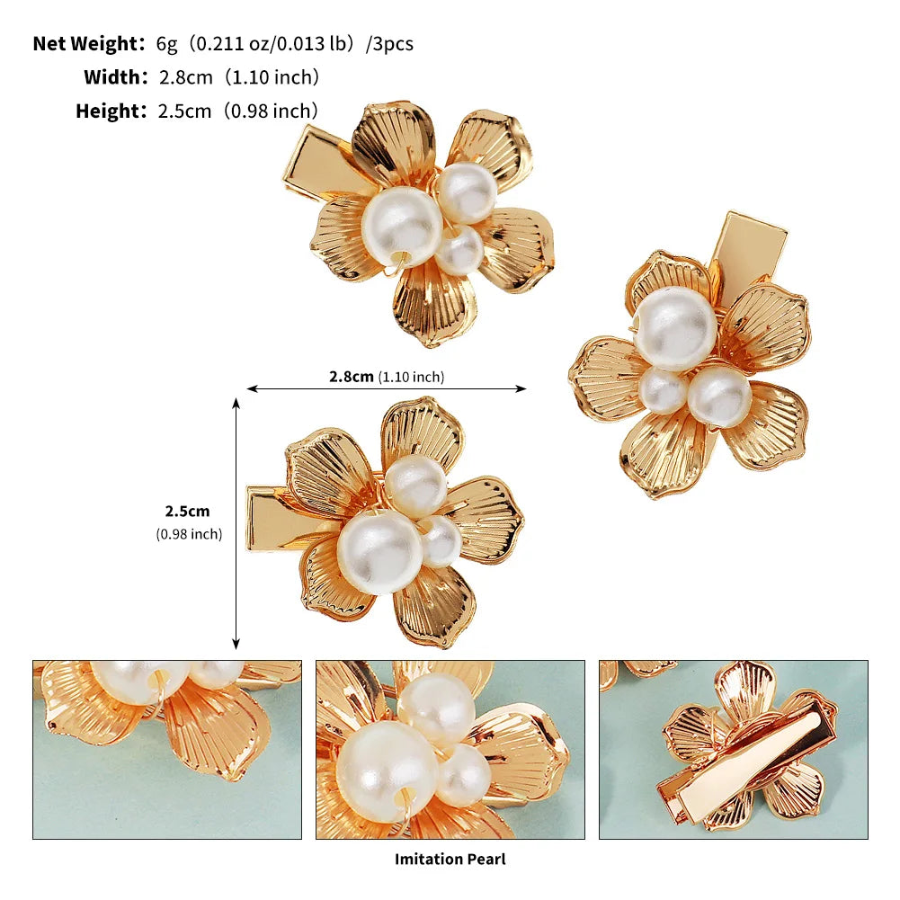 10Pce Flower Crystal Hair Clips For Women Hairpins Girls Side Bangs Clips Flower Barrette Hawaiian Wedding Party Bag Hat Accesso