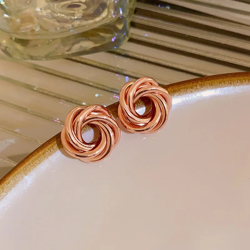 Minimalist Knot Stud Earrings – Fashion Women’s Jewelry