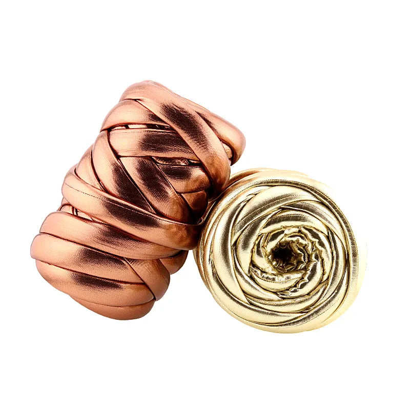 500g 1PC Imitation Metal Leather Thick Super Bulky Chunky Yarn Hand Knitting Woven Thread Basket Blanket Carpets Giant Yarn DIY