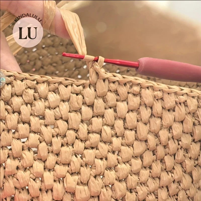 Rayon Raffia Yarn Crochet Yarn Soft Silky Fiber For Knitting Handmade Hat Purse Basket Woven Beach Clutch Craft Linen Threads