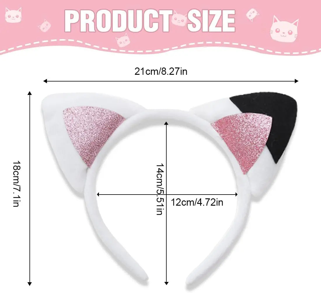 New Gabbys Dollhouse Headband Pink Cat Party Headbands With Cute Ear Cartoon Cosplay Headpiece Halloween Hair Accessories