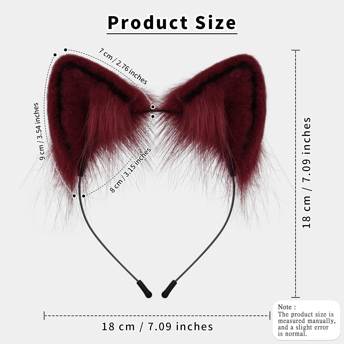 Animal Cat Ears Headband Faux Fur Cosplay Costumes Cute Hair Accessories for Daily Wear Parties