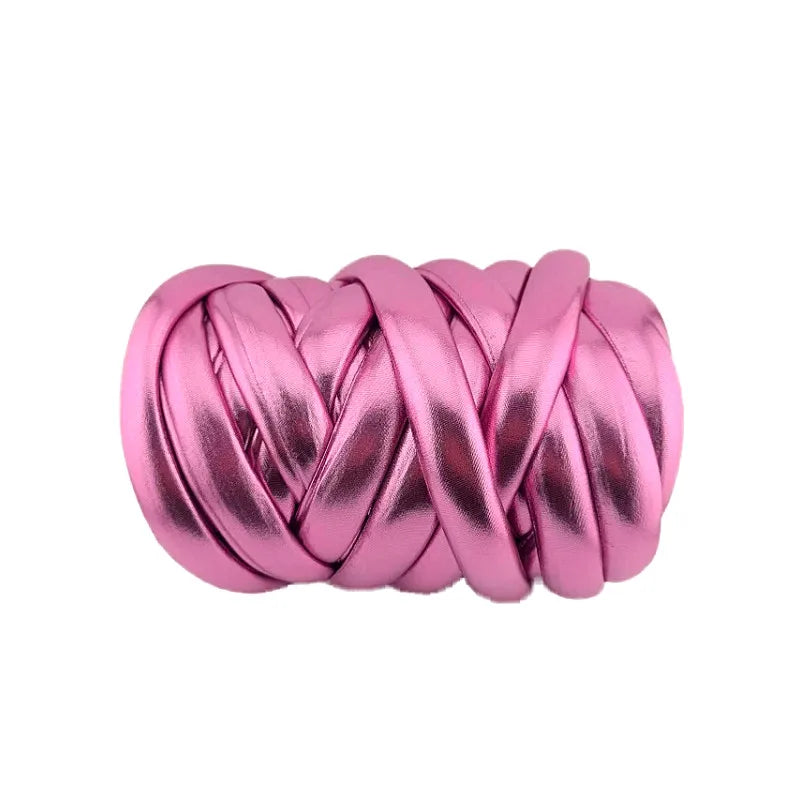 500g 1PC Imitation Metal Leather Thick Super Bulky Chunky Yarn Hand Knitting Woven Thread Basket Blanket Carpets Giant Yarn DIY