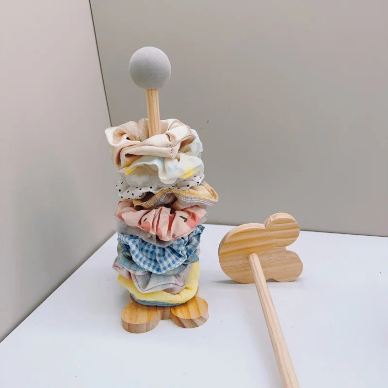 Hair Scrunchies Hairpin Organizer Cute Girl Jewelry Holder Head Rope Headband Display Rack Children's Hair Accessories Storage