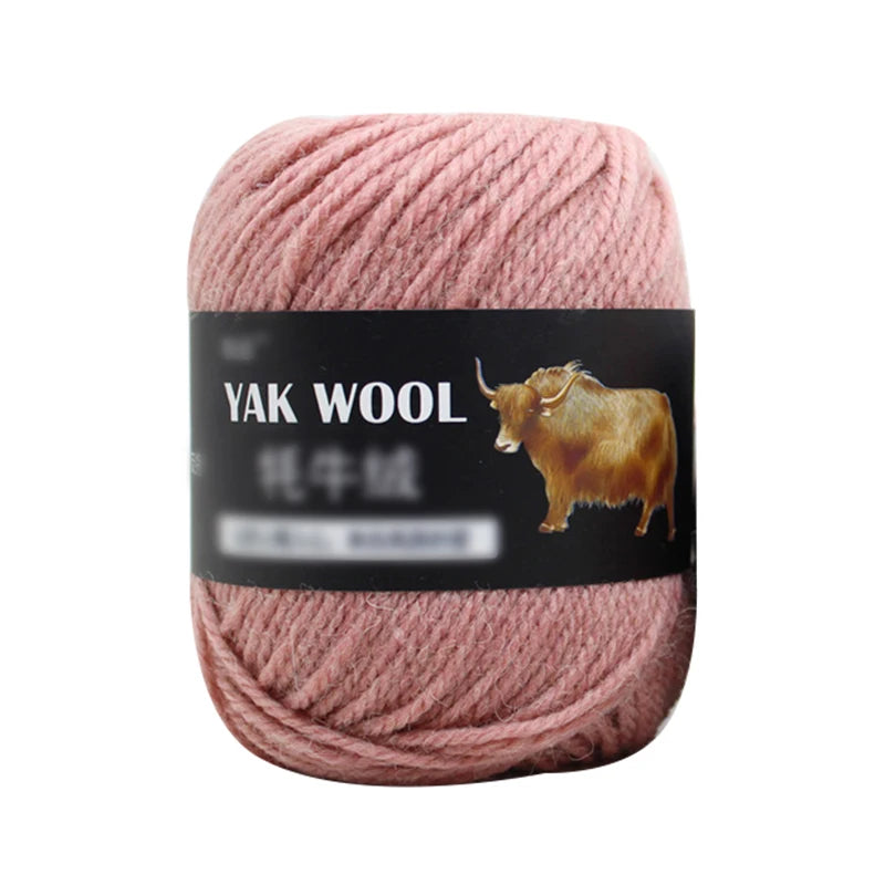 Yak Wool 3-Strand Wool Yarn Hand Woven Medium Thick Sweater Coat Yarn Crochet Scarf Hat Yarn