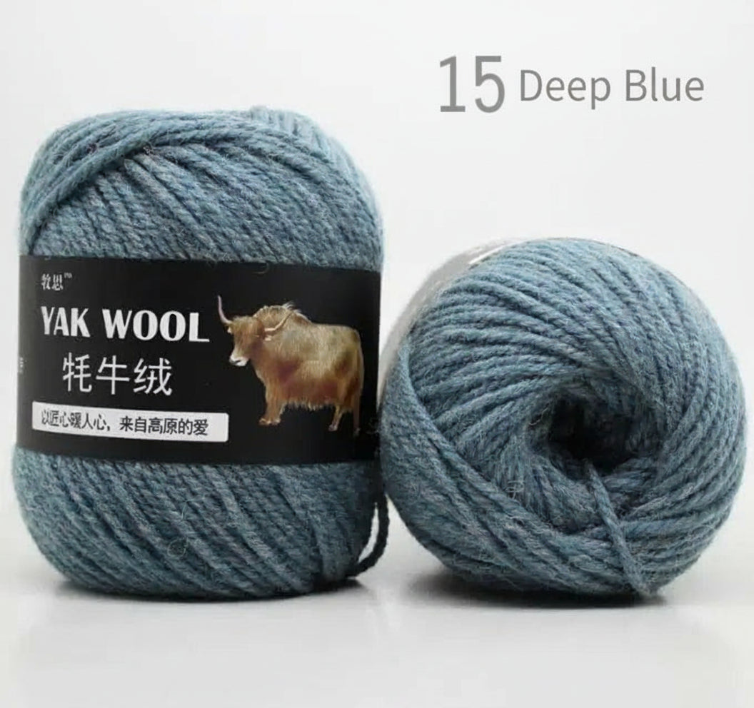 Yak Wool 3-Strand Wool Yarn Hand Woven Medium Thick Sweater Coat Yarn Crochet Scarf Hat Yarn