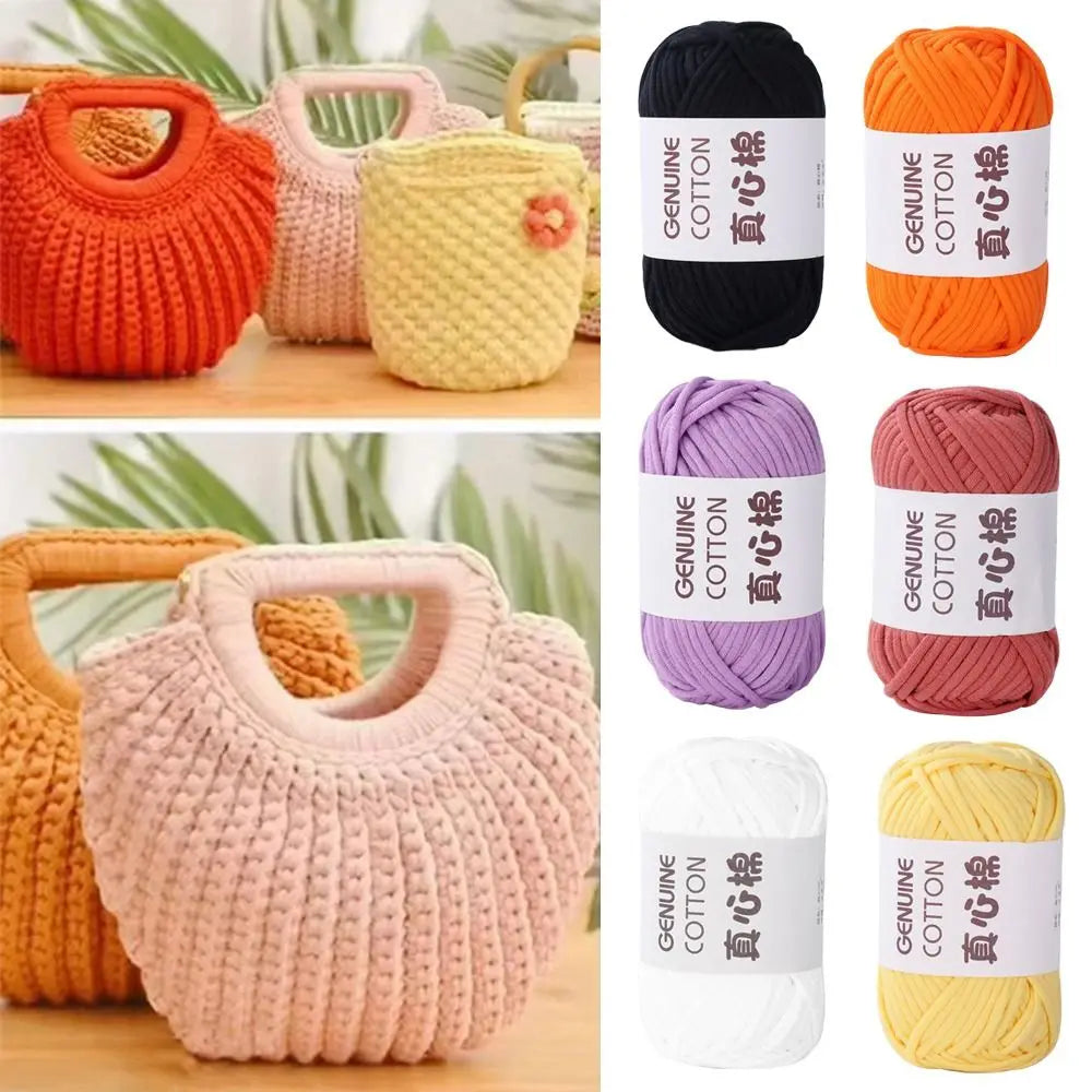 50g Cotton Yarn Beginner Crochet Yarn Easy To Use Cotton Yarn for Hand Knitting Weaving DIY Scarves Blankets Hat Clothes