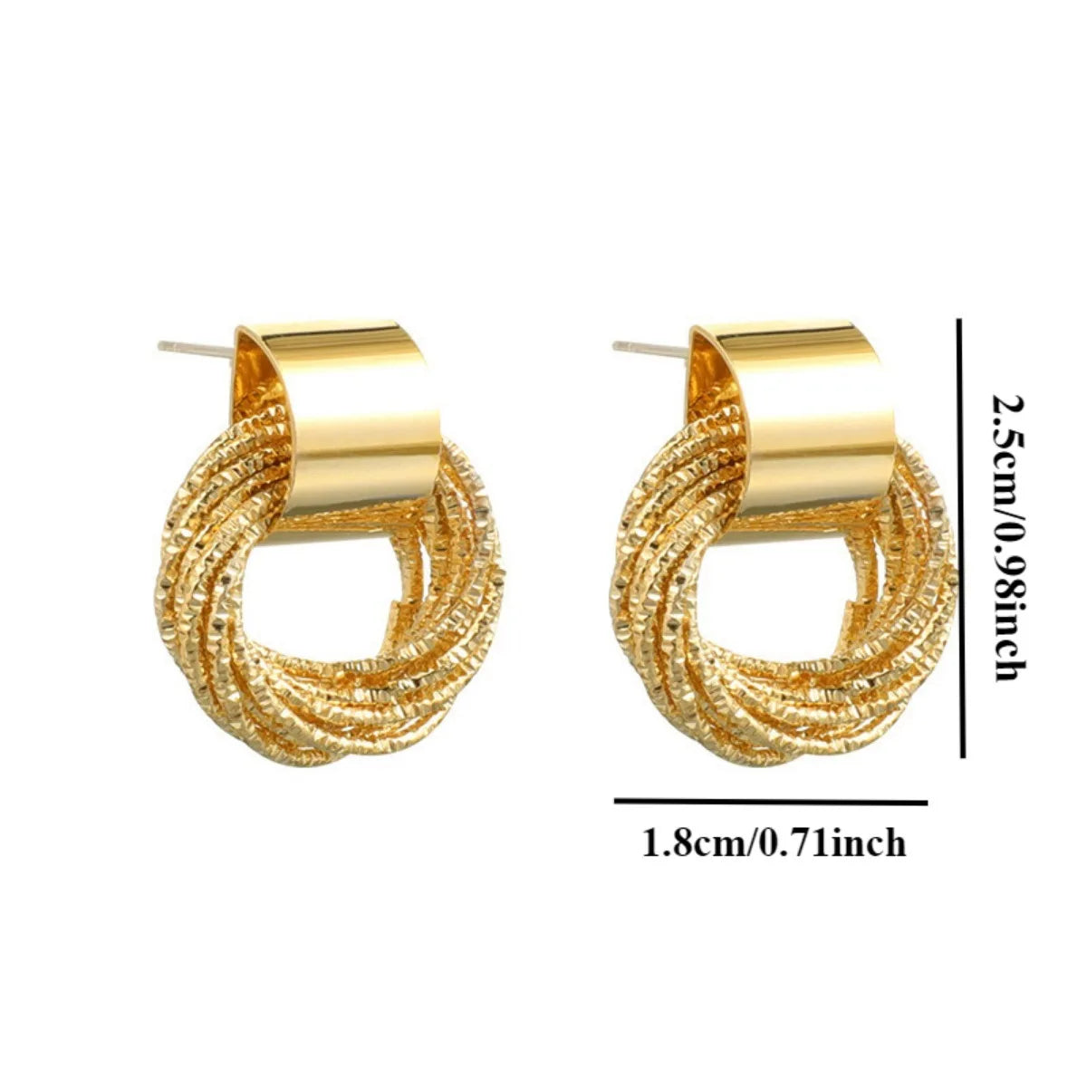 Layered Hoop Drop Earrings – Women’s Fashion Metal Jewelry
