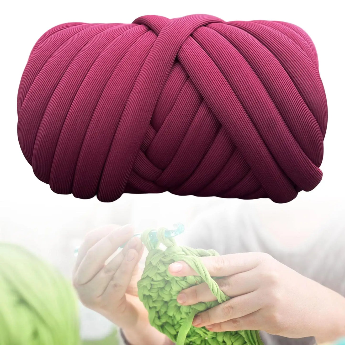 Chunky Yarn Washable Braided Knot 500G Tube Giant Yarn Jumbo Tubular Yarn for Crochet Rug Making Blanket Pillow Throw