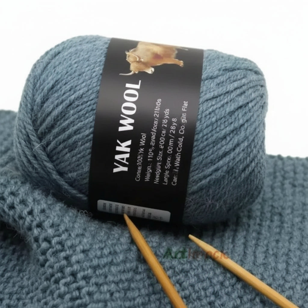 Yak Wool 3-Strand Wool Yarn Hand Woven Medium Thick Sweater Coat Yarn Crochet Scarf Hat Yarn