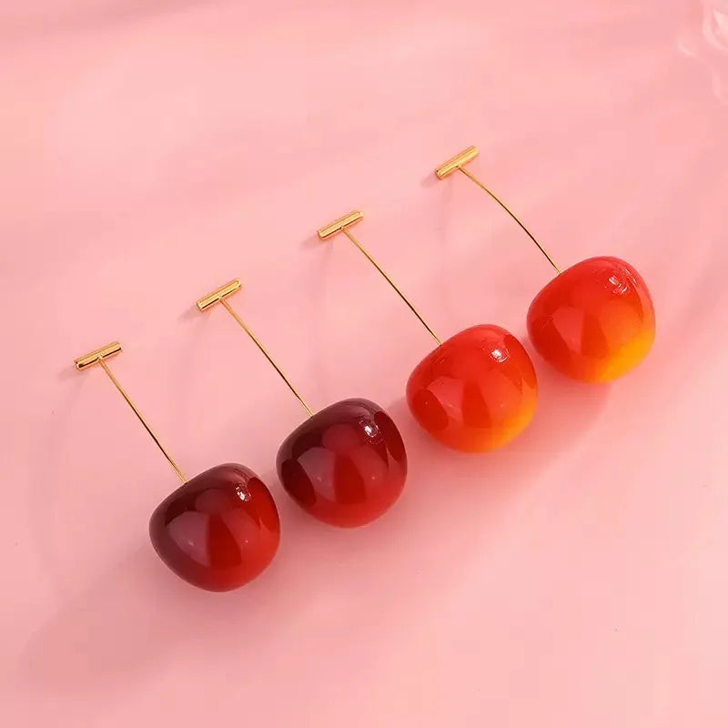 Sweet Cherry Earrings for Women - Adorable 925 Silver Studs - Perfect Gift for Girls