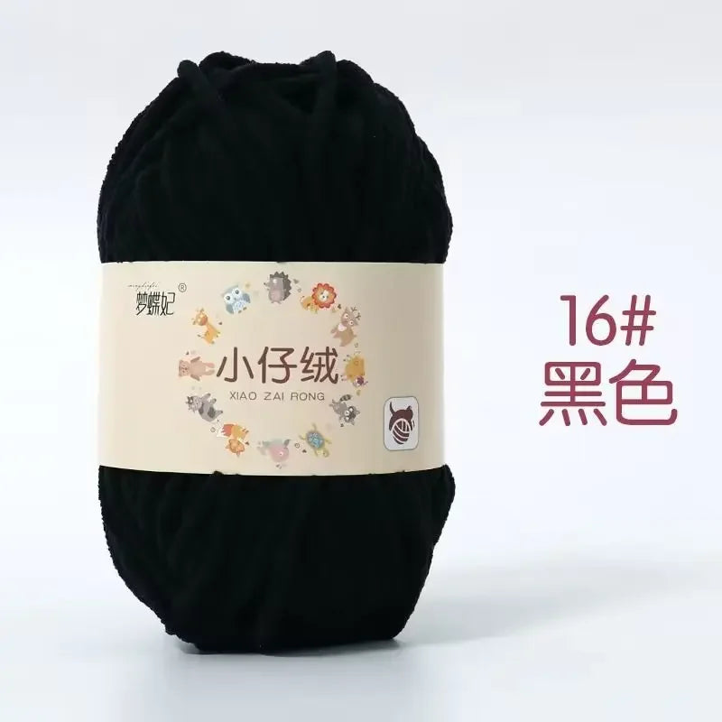 50g Thick Velvet Yarn, Handmade DIY Knitting Yarn, Wool Thread, Baby Scarf and Hat, Soft Chenille Yarn for Knitting