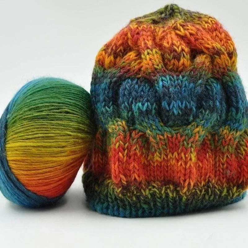 1 Rolls 50g/ball Rainbow Yarn Wool Crochet Yarn Fancy Lana Knitting Yarn Croche Laine Hand Knitting Colorful Soft Fine