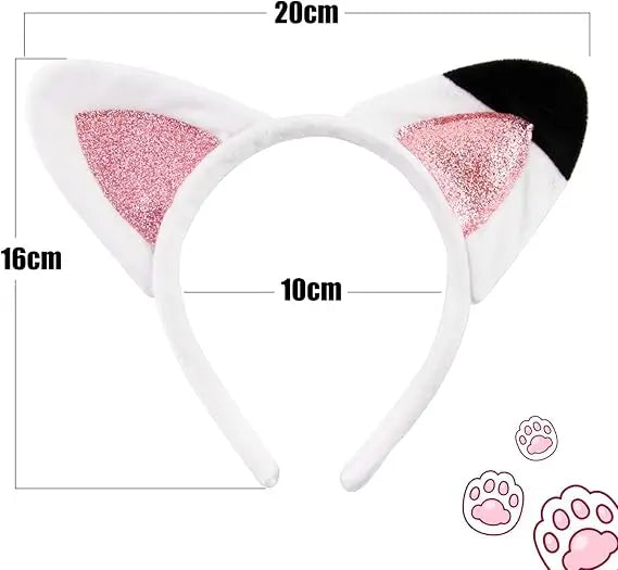 New Gabbys Dollhouse Headband Pink Cat Party Headbands With Cute Ear Cartoon Cosplay Headpiece Halloween Hair Accessories