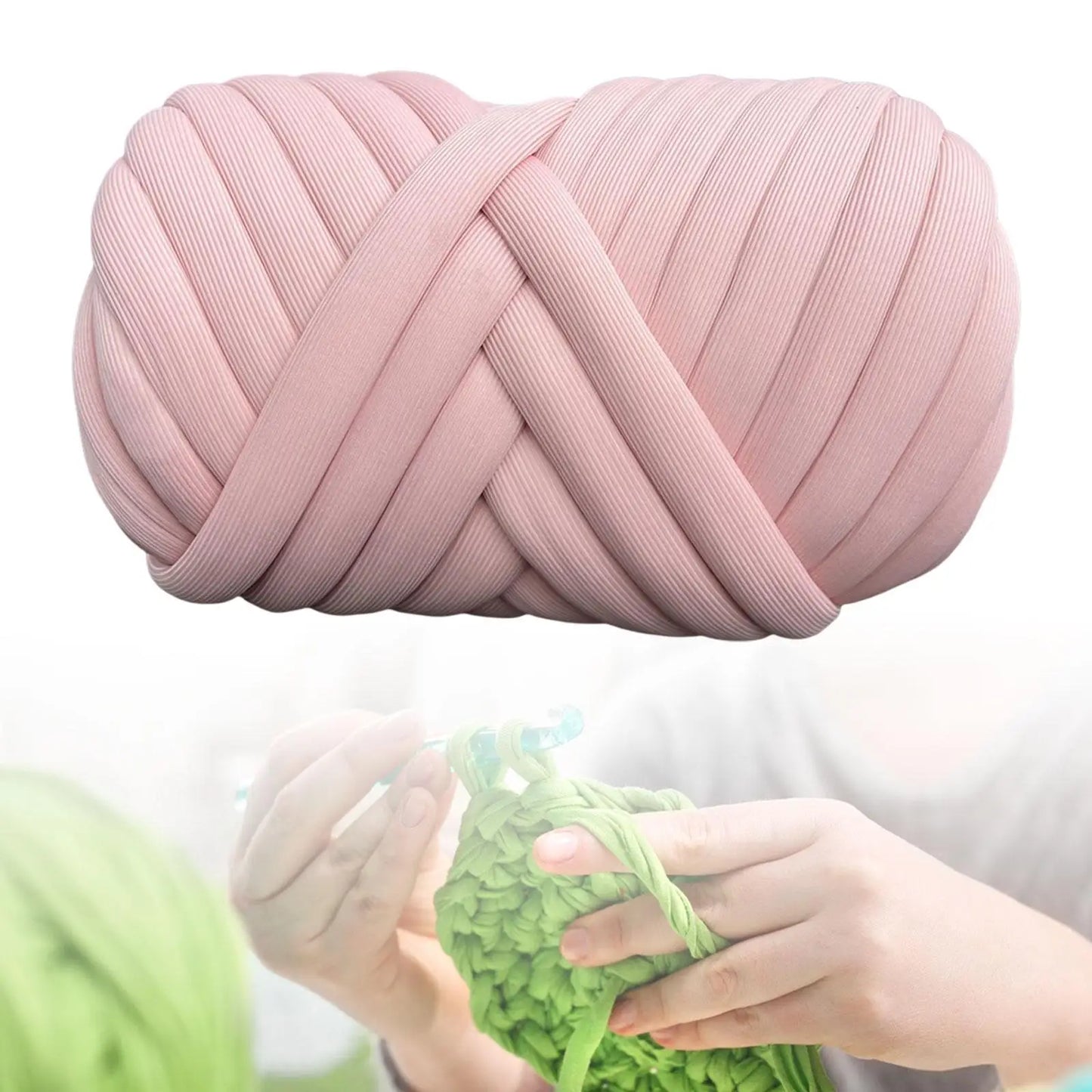 Chunky Yarn Washable Braided Knot 500G Tube Giant Yarn Jumbo Tubular Yarn for Crochet Rug Making Blanket Pillow Throw