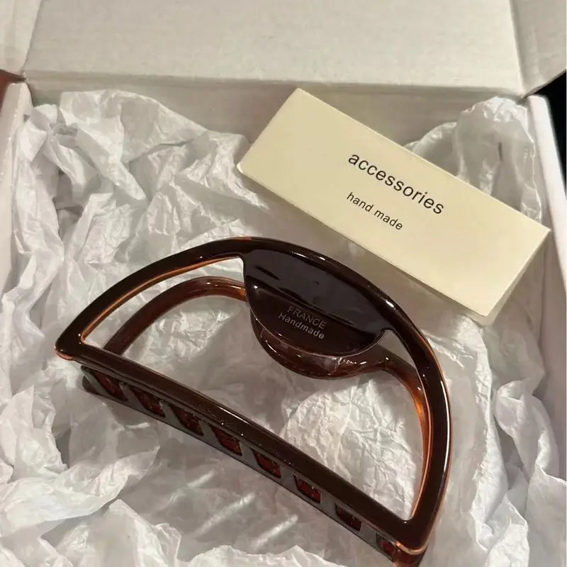 1pc European and American hair accessories hollow acetic acid grip large meatball hair claw