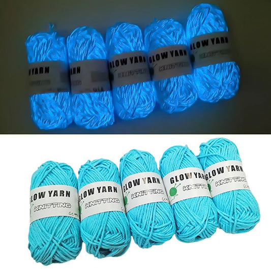 Functional Luminous Yarn Knitting Wool Yarn Glow In The Dark Luminous Cotton Yarn Crochet Sweater Hat Scarf Hand Knitting Tools
