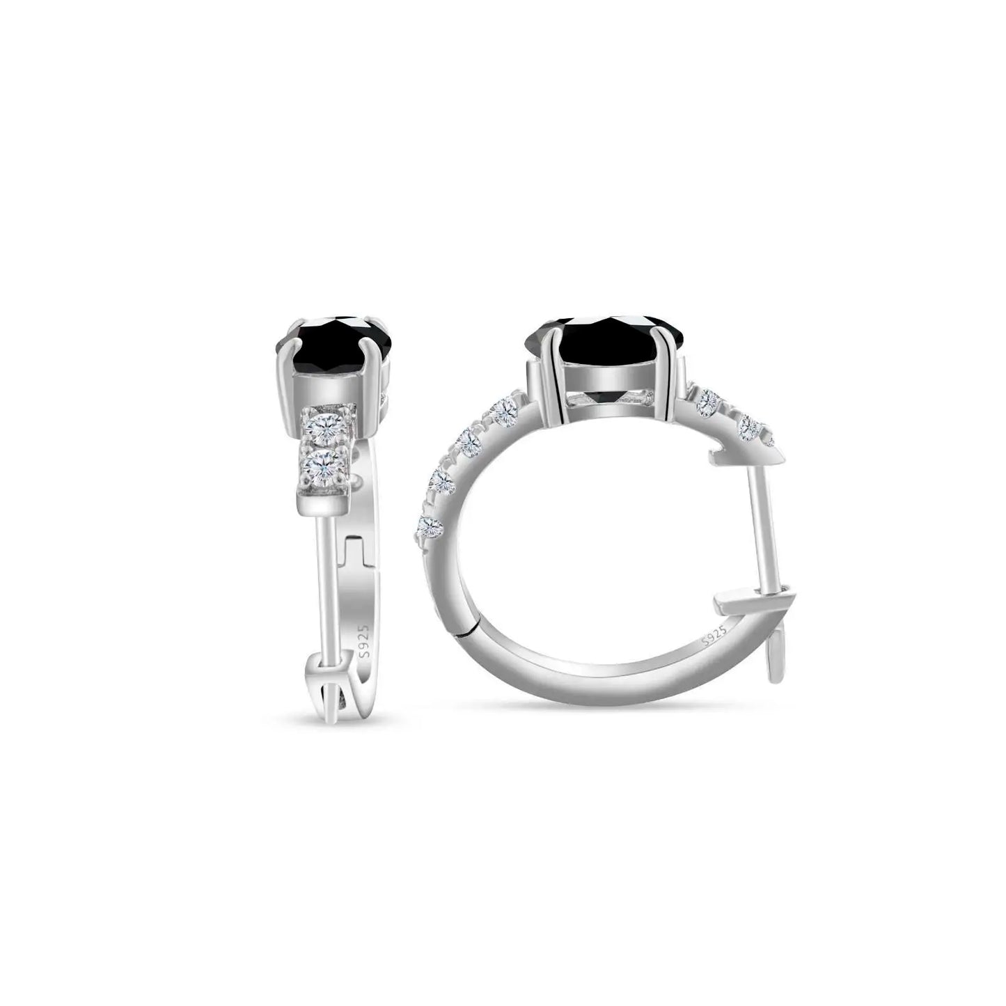 D Color 1ct Moissanite Oval Hoop Earrings – S925 Sterling Silver, VVS1, Excellent Cut