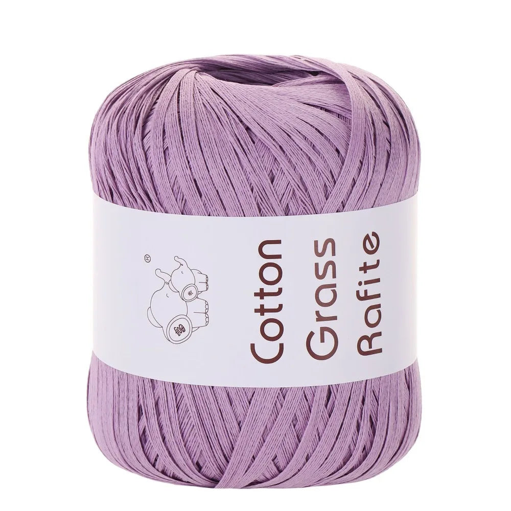 New Multicolour Rafia Yarn DIY Hand-Knitted Crocheting Paper Threads Raffia Straw Yarn Knitting